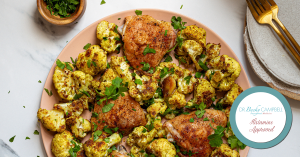 Roasted Za’atar Cauliflower and Chicken Thighs