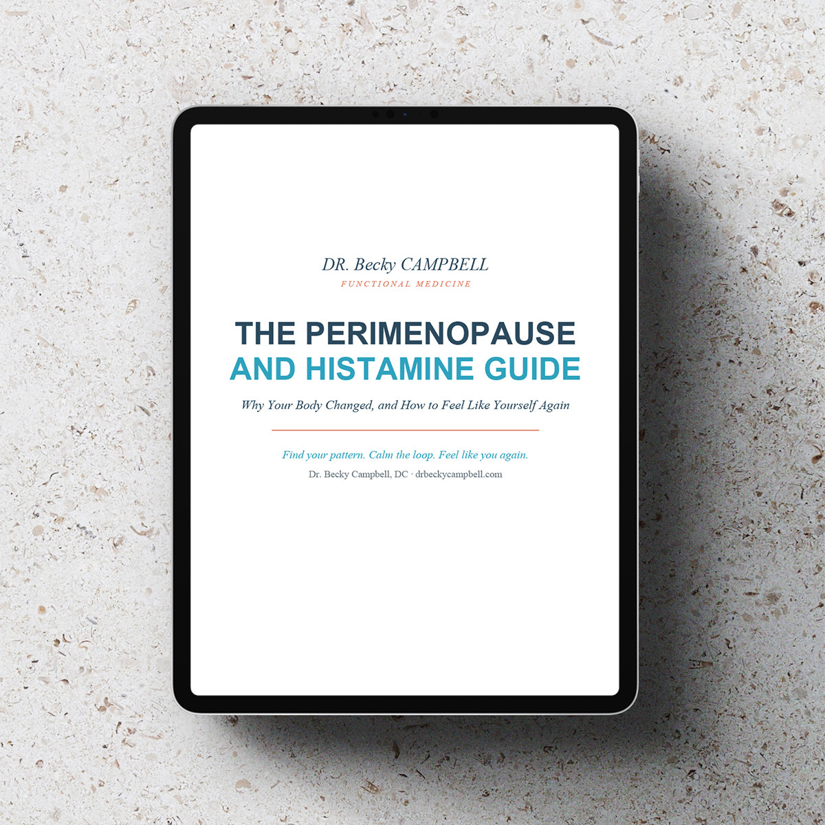 Peri Menopause guide on an iPad