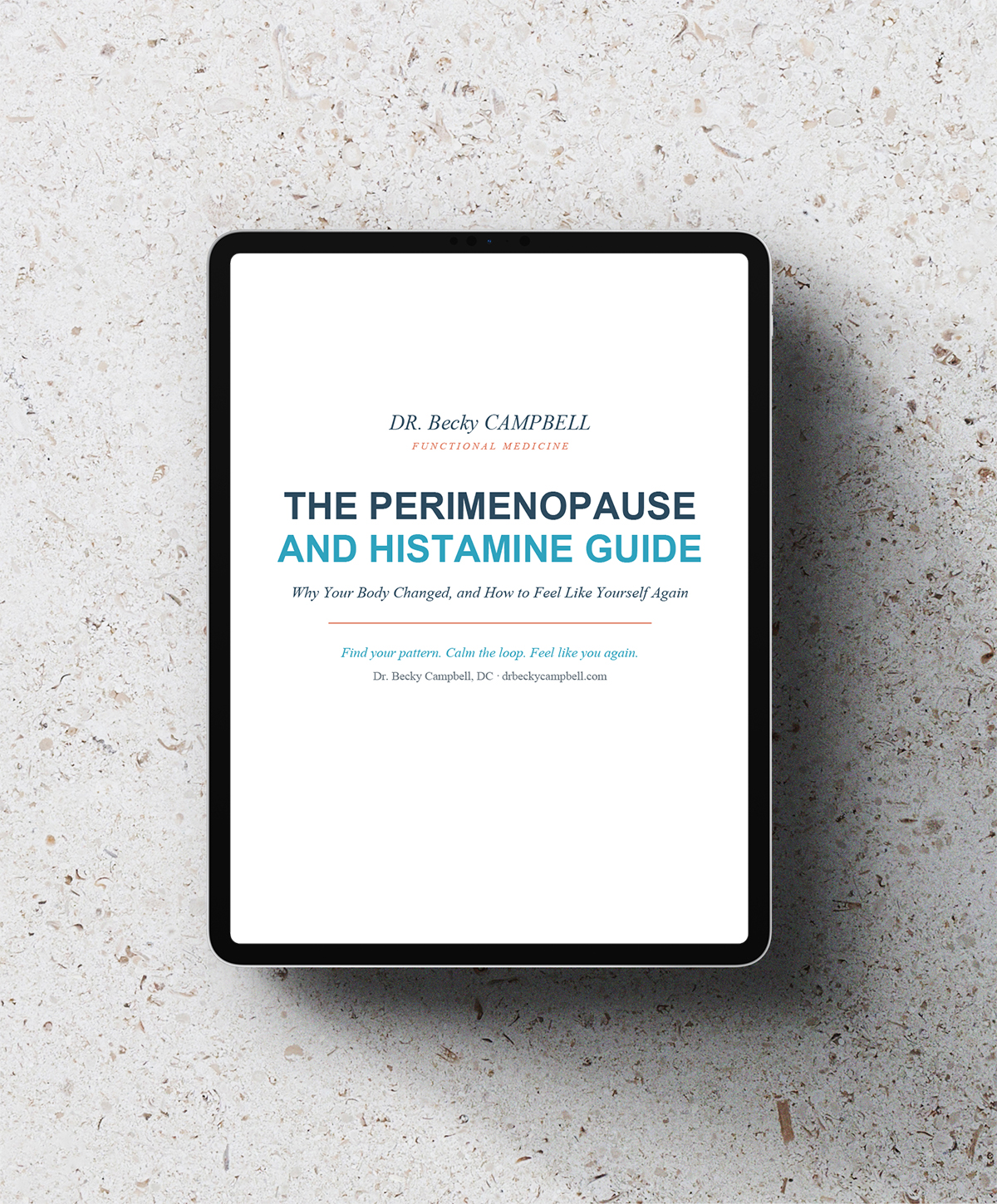 Peri Menopause guide on an iPad