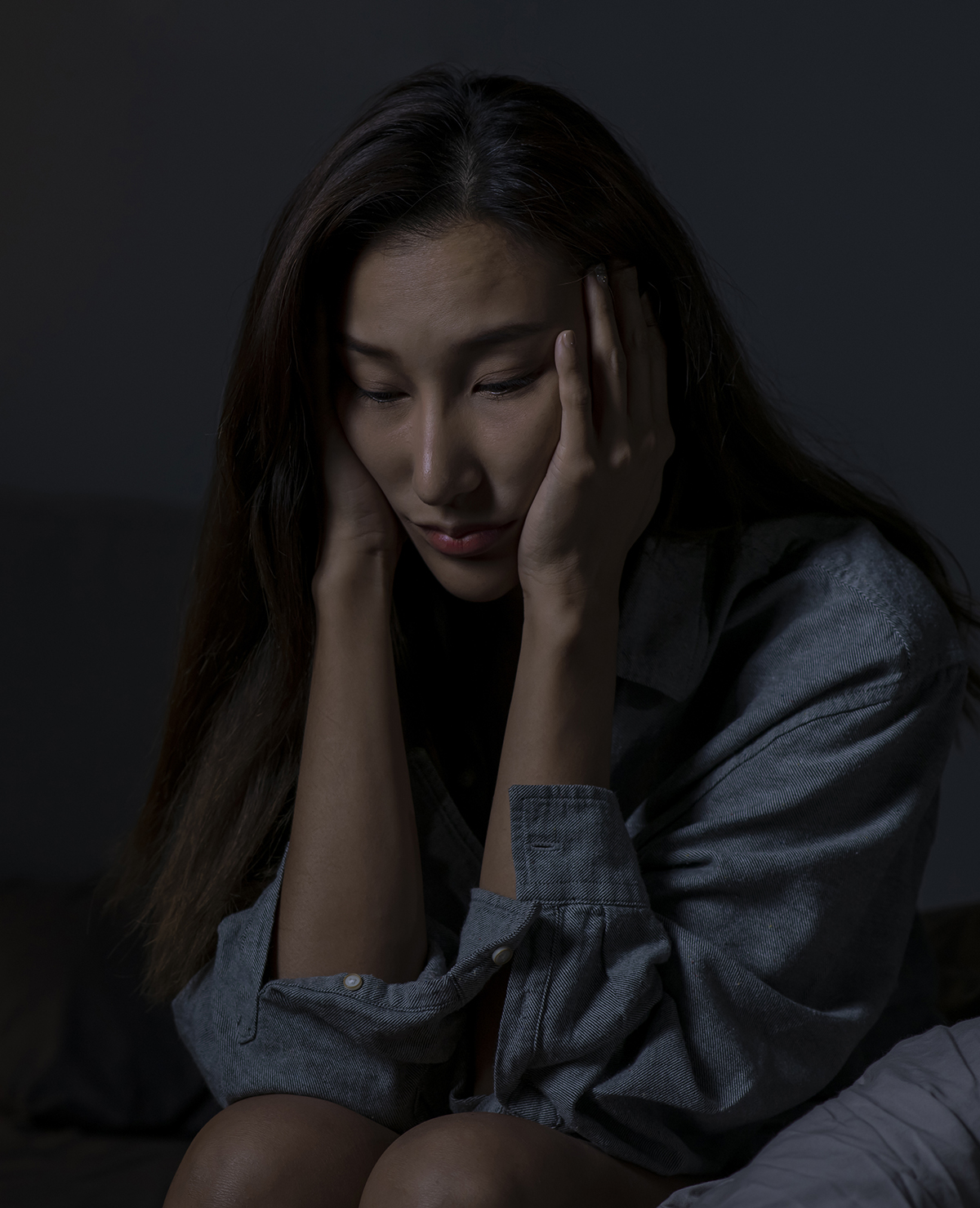 sick woman who can't sleep